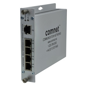 ComNet CNFE5SMS: Ethernet Switch, 5 Ports: 5×10/100 Electrical Ports, Self-managed