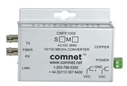 ComNet CNFE100: Mini Ethernet Media Converter, 10/100Mbps, 1 Channel, 1 or 2 Fibre, Multimode or Singlemode