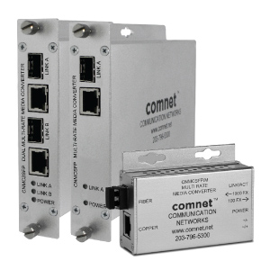 ComNet CNMCSFP: Multi-rate, Ethernet SFP Media Converter, 10/100/1000Mbps, 1 or 2 Channel