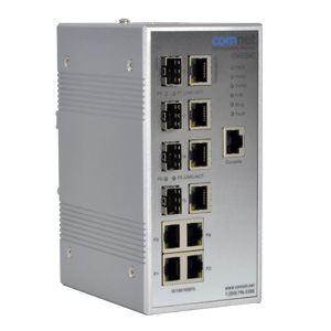 ComNet: CNGE8MS Ethernet Switch, 8 Ports: 4x Gigabit Electrical Ports & 4 x Gigabit Combo Ports, Managed