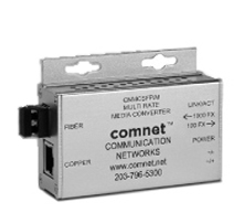 ComNet CNMCSFP: Multi-rate, SFP Ethernet Media Converter, 100Mbs/1Gbs, High Power PoE+ (15W / 30W)