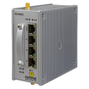 ComNet RL1000GW: Substation-Rated Secure, Layer 3 Router/Gateway with Optional 2G/3G/4G LTE and 100/1000 Mbps SFP Uplink Port