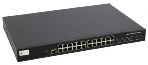 barox BA-RY-GSP23-26 Ethernet Switch, 26 Ports: 20 x 10/100/1000 Electrical, 4 x Combo, 2 x SFP, PoE+, Managed